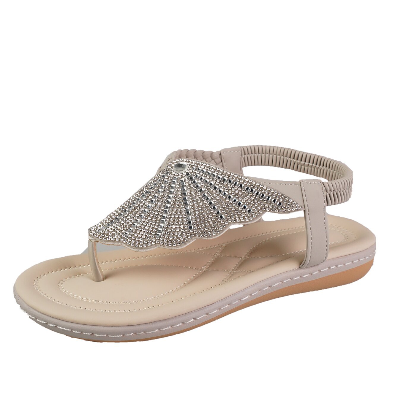 OrthoCare Rhinestone Shell Sandals - Summer Elegance