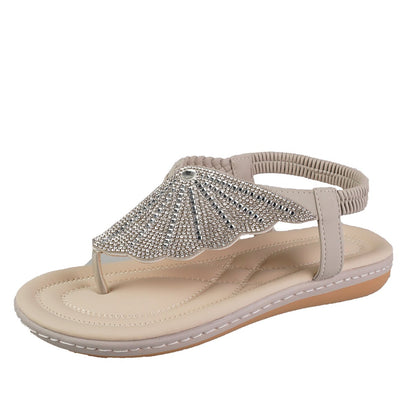 OrthoCare Rhinestone Shell Sandals - Summer Elegance