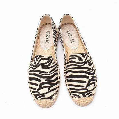 OrthoCare Animal Print Espadrille Slip-On Flats