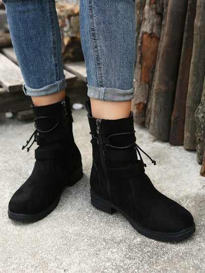 OrthoCare Short Boots - Side Zipper, Low Heel