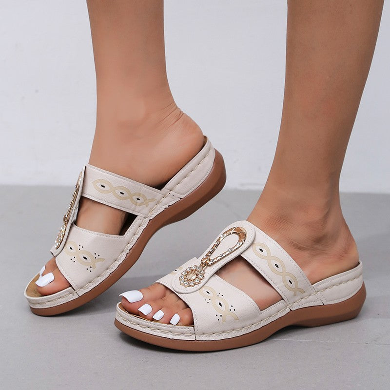 Willow | Women’s Orthopedic Double Strap Comfort Wedge Sandals