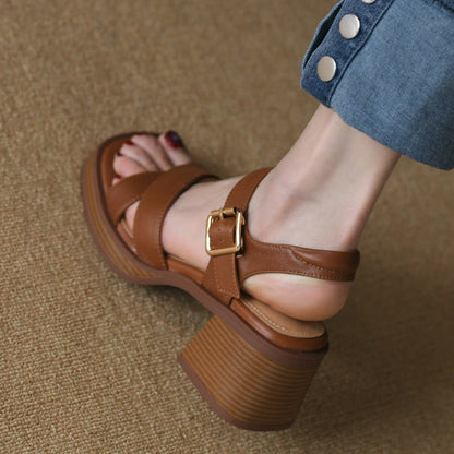Vianelle | Women’s Orthopedic Crisscross Block Heel Sandals
