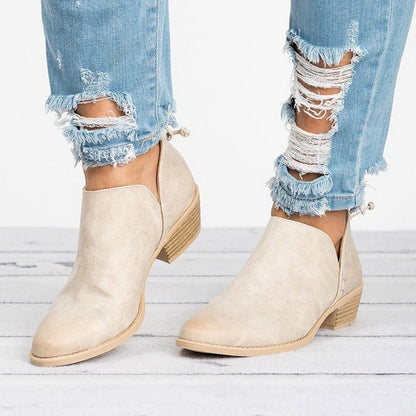OrthoCare Retro High Heel Ankle Boots - Unique Autumn