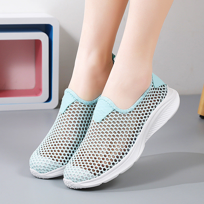 OrthoCare | Breathable Rhinestone Mesh Slip-On Sneakers