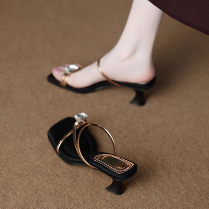 Orabella | Women’s Orthopedic Rhinestone Bow Kitten Heel Sandals