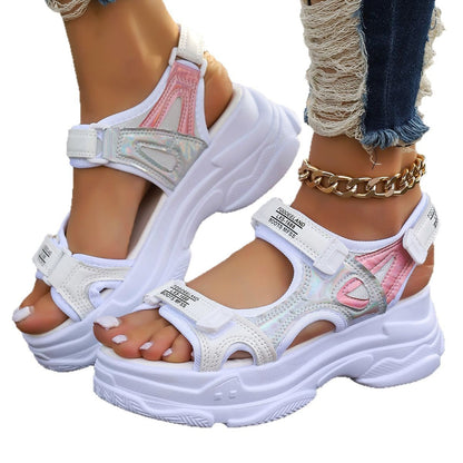 OrthoCare Chunky Platform Sport Sandals With Adjustable Straps