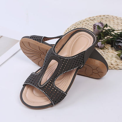 Brynna | Women’s Orthopedic Cutout Comfort Block Heel Sandals