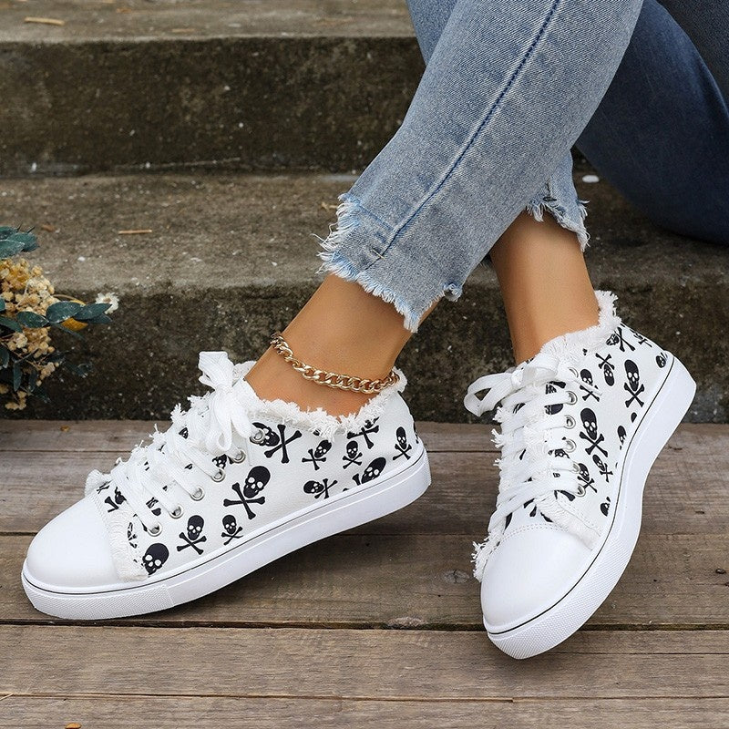 OrthoCare Unique And Stylish White Graffiti Hip-Hop Sneakers