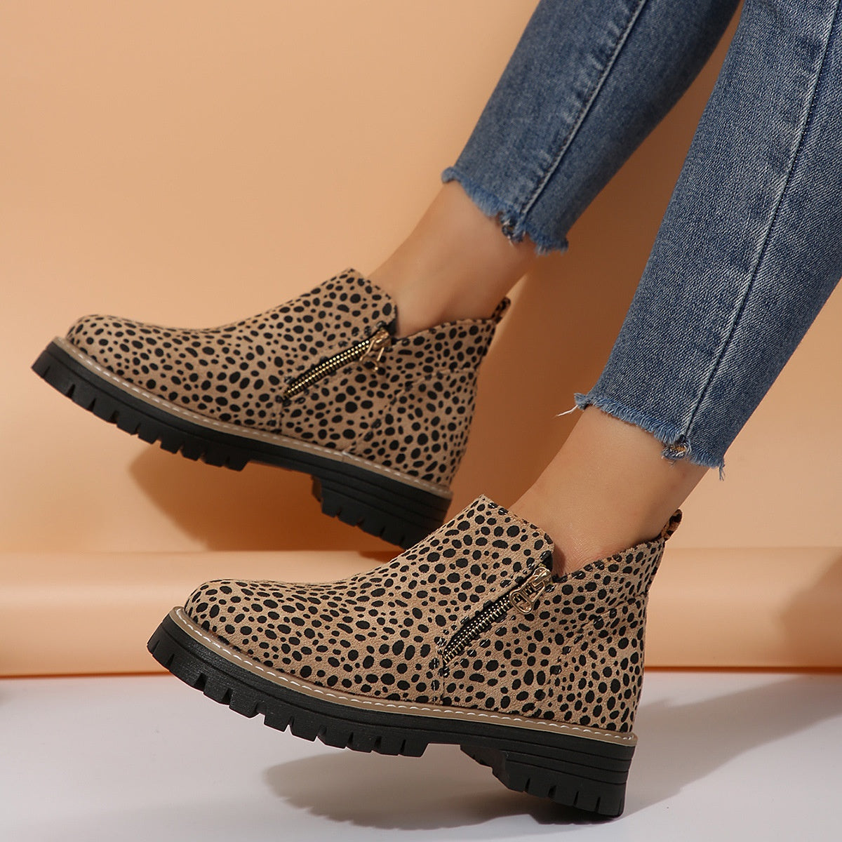 OrthoCare Suede Ankle Boots - Side Zipper Comfort