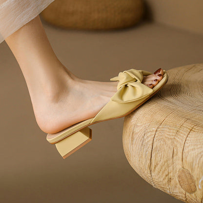 Ysabel | Women’s Orthopedic Bow Knot Block Heel Mule Sandals