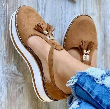 OrthoCare Fringe Flat Shoes - Spring Elegance