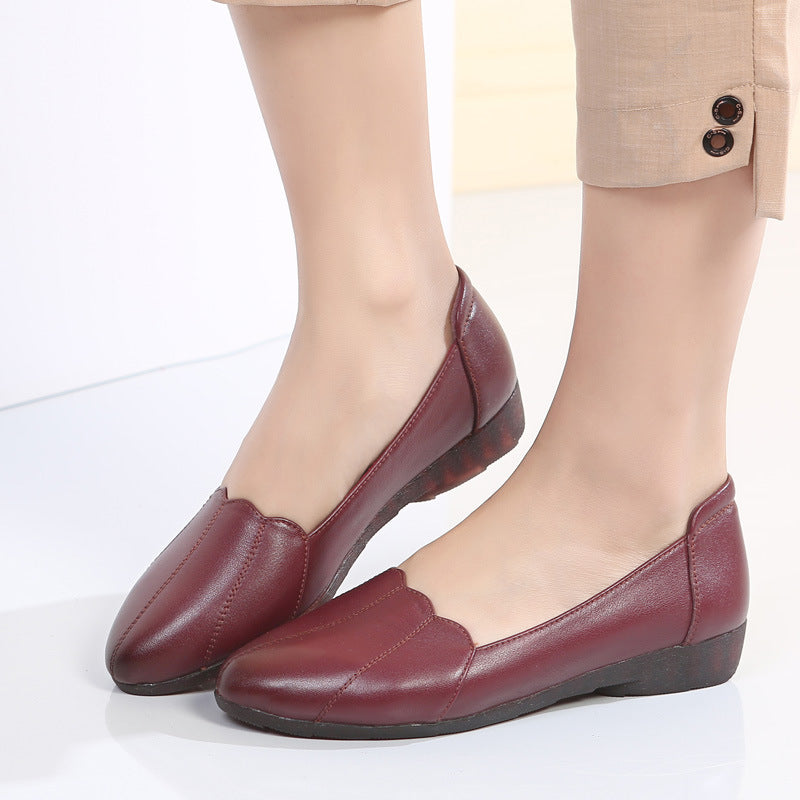 OrthoCare Leather Flats - Soft Soled Comfort Shoes