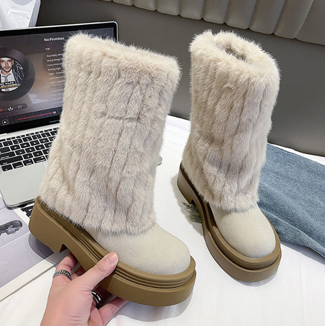 Ariana | Orthopedic Plush Tall Fur Winter Boots