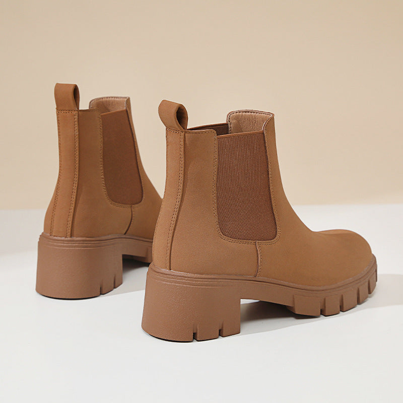 Sandy | Orthopedic Women's Thick Bottom Suede Dr Martens Boots