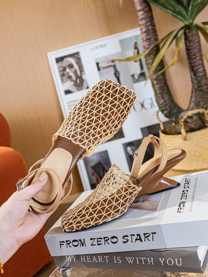 OrthoCare | Woven Pointed Toe Slingback Flats