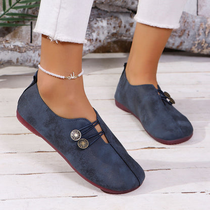 Riviera | Women’s Orthopedic Vintage Button Accent Comfort Loafers
