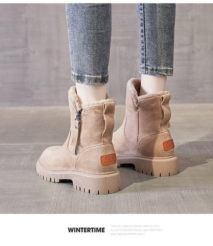 Renee | Orthopedic Side-Zip Fur Suede Chunky Winter Boots