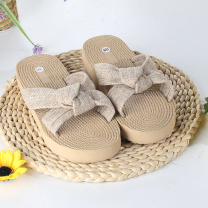 OrthoCare Bohemian Bow Slip-On Flat Sandals