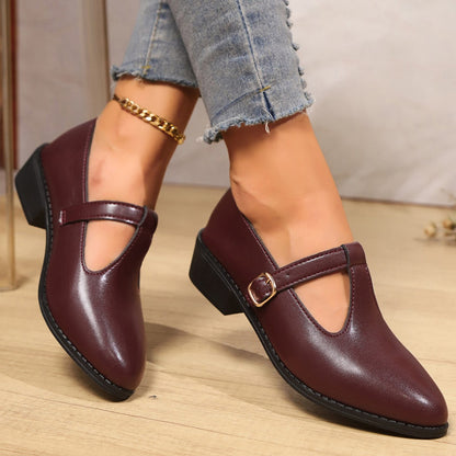OrthoCare Women's Pointed Toe Buckle Shoes