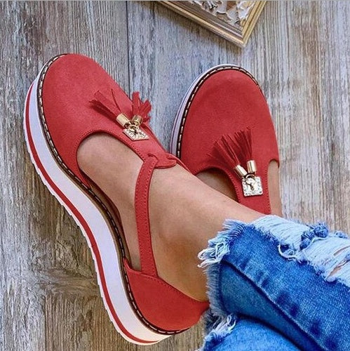 OrthoCare Fringe Flat Shoes - Spring Elegance