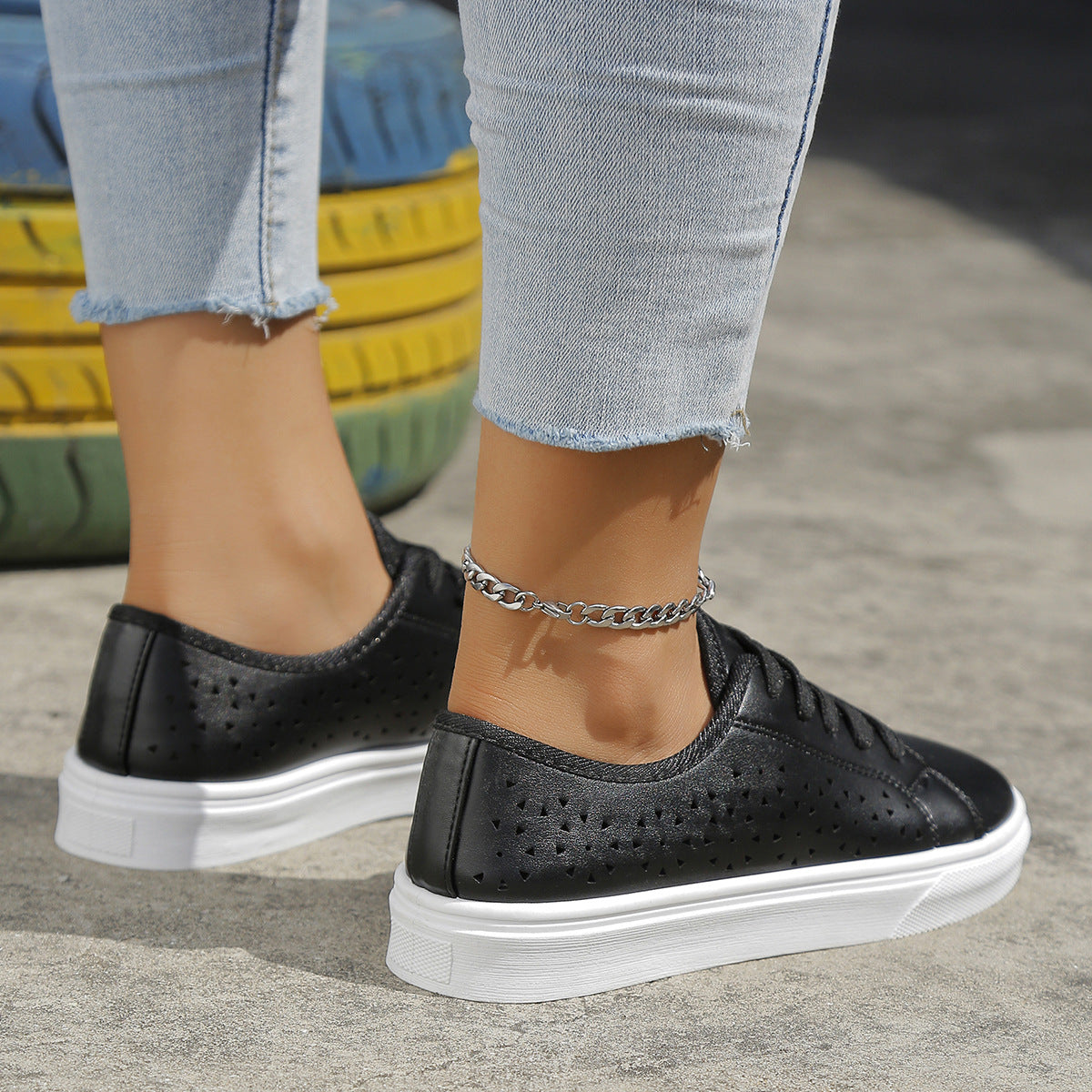 OrthoCare Cutout Flat Shoes - Unique Elegance