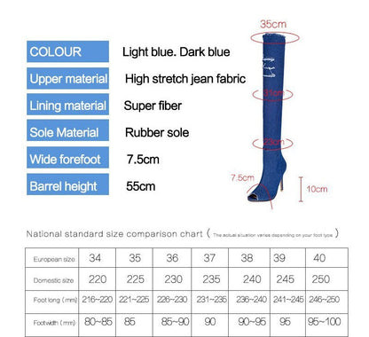 OrthoCare Unique Stretch Denim Boots - Fish Mouth Cow