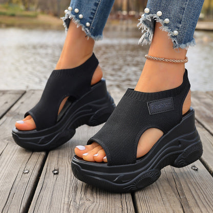 Galilea | Women’s Orthopedic Platform Knit Wedge Sandals