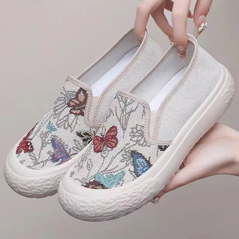 Orthopedic Printed Slip-On Shoes – Lightweight Breathable Everyday Comfort Flats