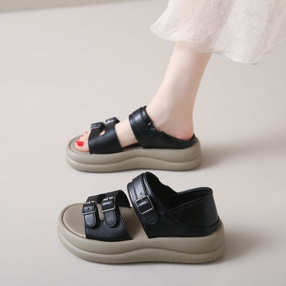 OrthoCare | Double Buckle Platform Sandals