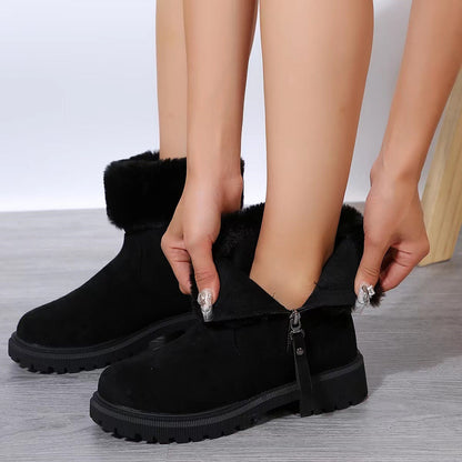 OrthoCare Plush Winter Boots - Side Zipper Comfort