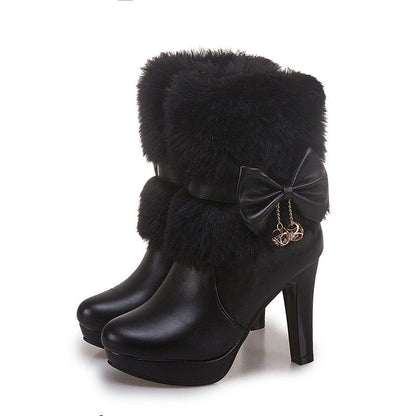 Malandra | FleurStep Orthopedic Fur-Trim Heeled Winter Boots