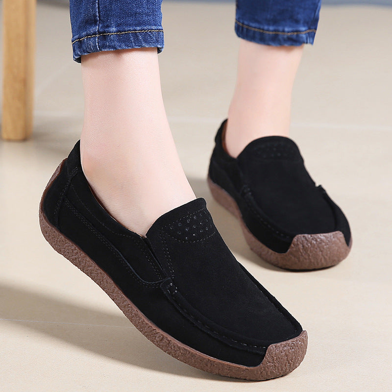 OrthoCare Women’s Suede Slip-On Loafers – Lightweight Comfort Casual Shoes