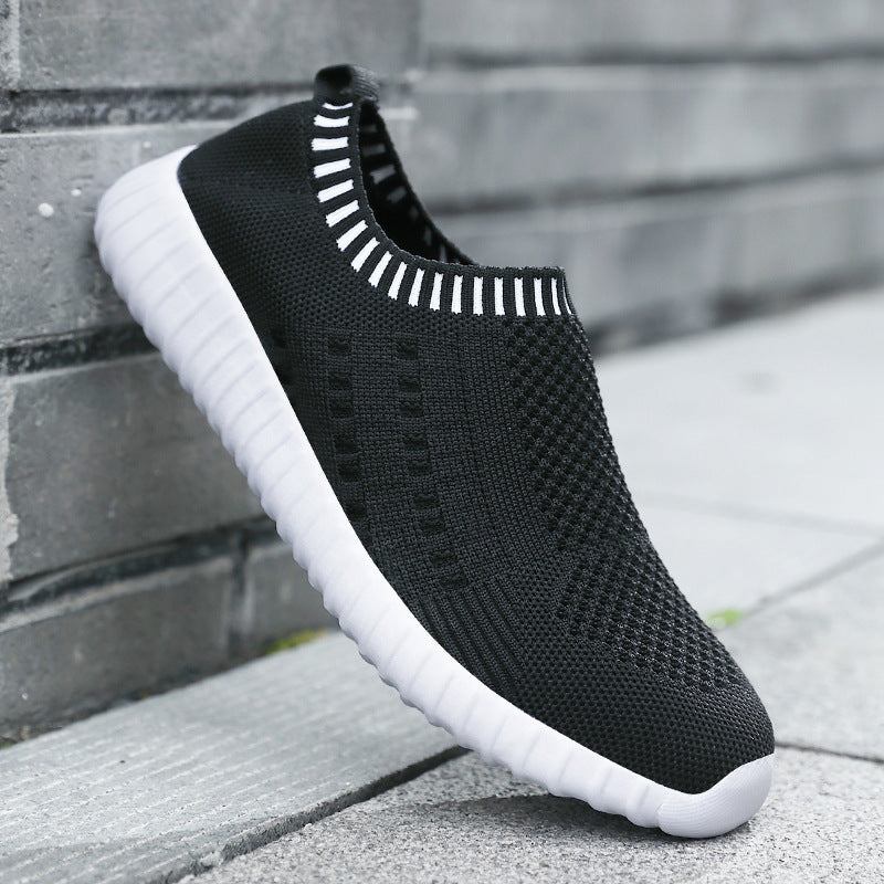 Orthopedic Breathable Knit Sneakers – Lightweight Slip-On Comfort Walking Shoes