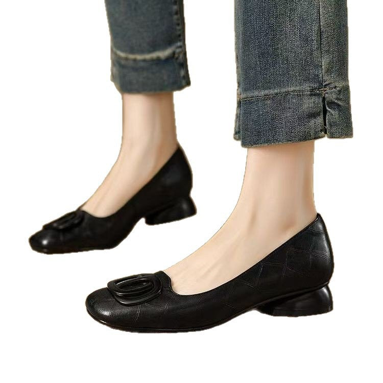OrthoCare Vintage Low Round Toe Shoes - French Elegance