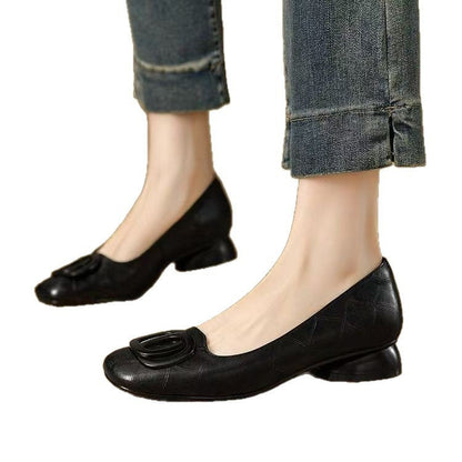 OrthoCare Vintage Low Round Toe Shoes - French Elegance