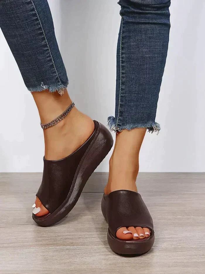 Eleanor | Women’s Orthopedic Slip-On Wedge Sandals with Open Toe