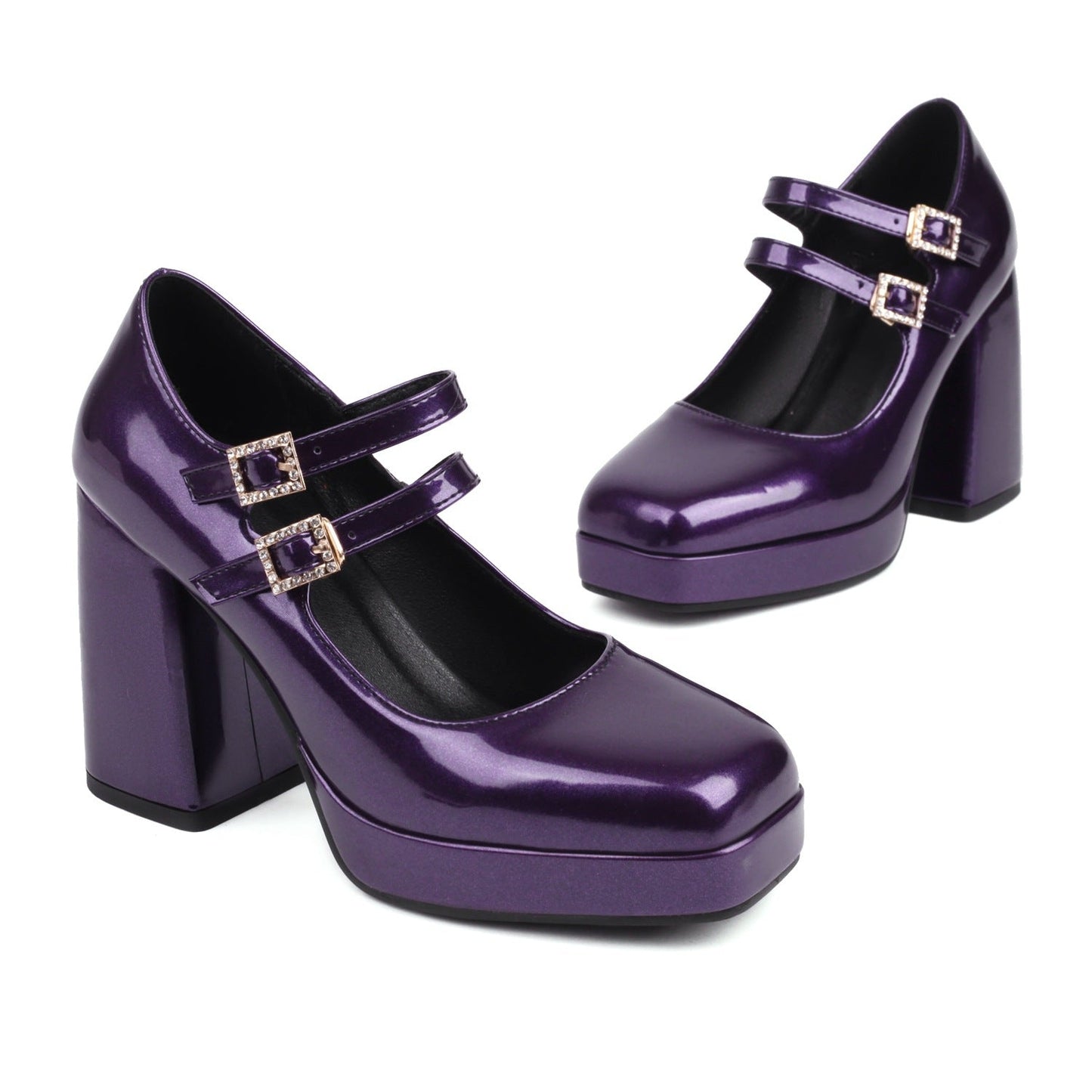 Janessa | Women’s Orthopedic Double Strap Platform Mary Jane Heels