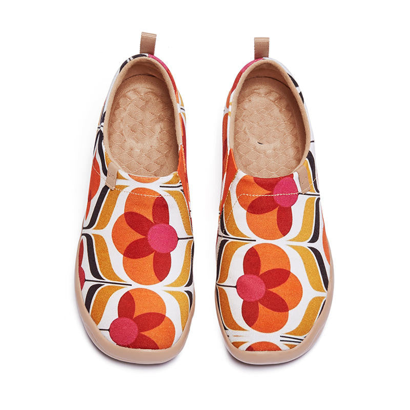 OrthoCare Women’s Boho Printed Slip-On Flats – Lightweight Comfort Casual Shoes
