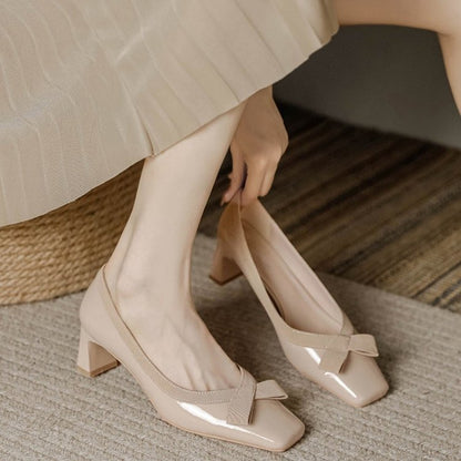 Cambria | Women’s Orthopedic Bow Block Heel Pumps