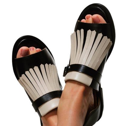 Phaeline | Women’s Orthopedic Fringe Accent Comfort Sandals
