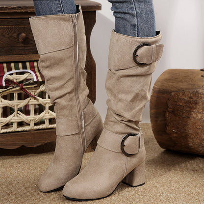 OrthoCare Beltbuckle Boots - Chunky Heel Comfort