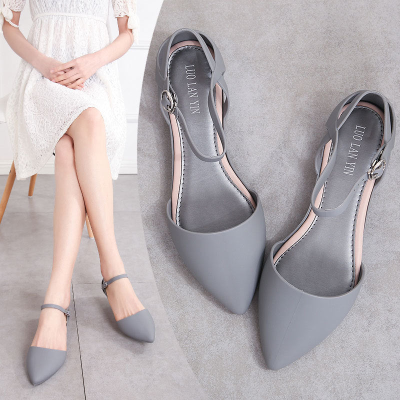 Amelie | Women’s Orthopedic Pointed Toe Ankle Strap Flats