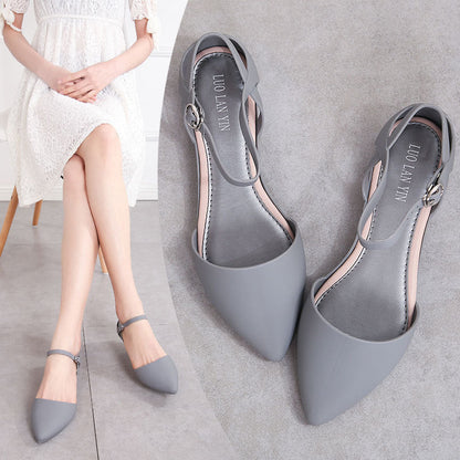 Amelie | Women’s Orthopedic Pointed Toe Ankle Strap Flats