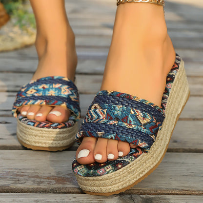 Julisse | Women’s Orthopedic Boho Espadrille Wedge Slides