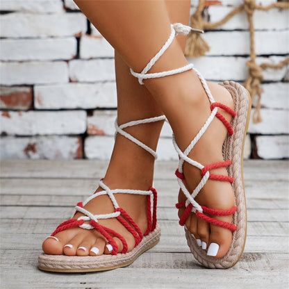 OrthoCare Hemp Sandals With Criss-Cross Straps - Summer Uniqueness