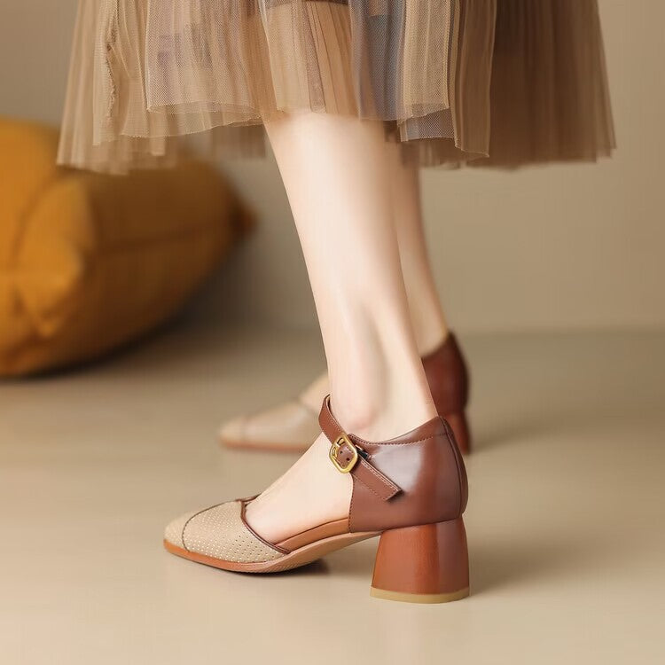 Belenia | Women’s Orthopedic Vintage Mary Jane Block Heel Shoes