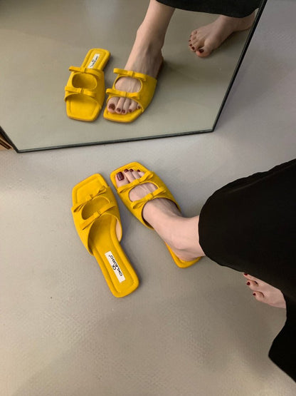 Ondine | Women’s Orthopedic Double Bow Slide Sandals