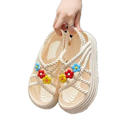 Kaiarose | Women’s Orthopedic Floral Woven Flat Sandals