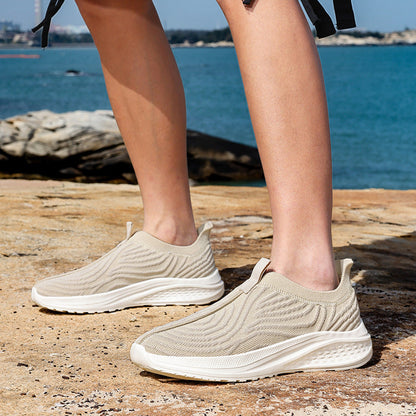 OrthoCare Women’s Mesh Slip-On Sneakers – Breathable Lightweight Walking Shoes