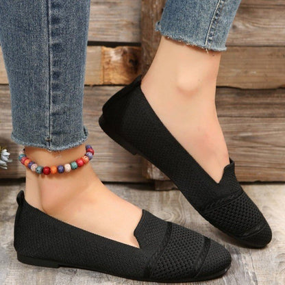 OrthoCare Women’s Knit Ballet Flats – Lightweight Breathable Comfort Slip-On Shoes